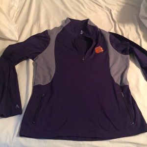 Purple Clemson quarter zip